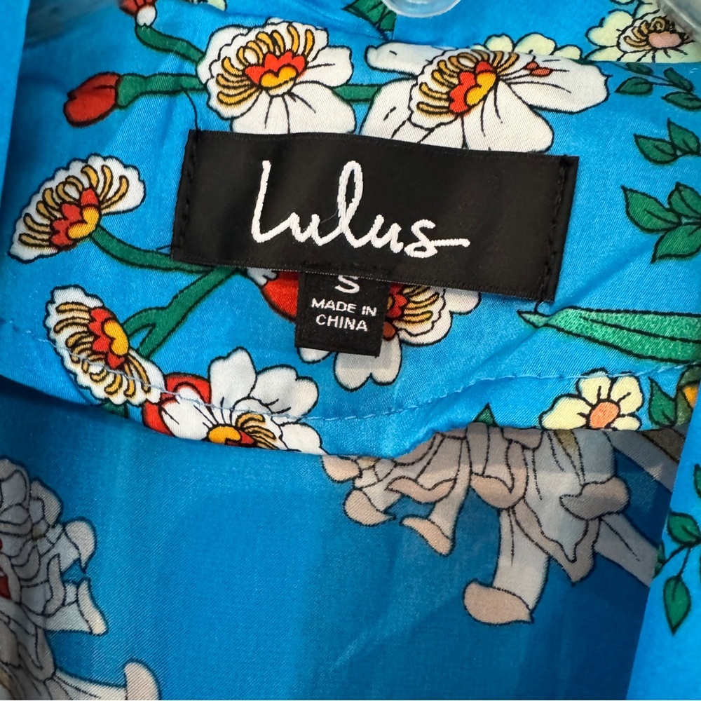 Lulu’s Staycation‎ Floral Print Satin Duster Sz S Robe - Picture 5 of 12